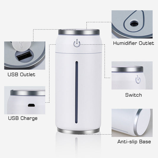 220ml Mini USB Car Humidifier – Aroma Diffuser & Air Purifier