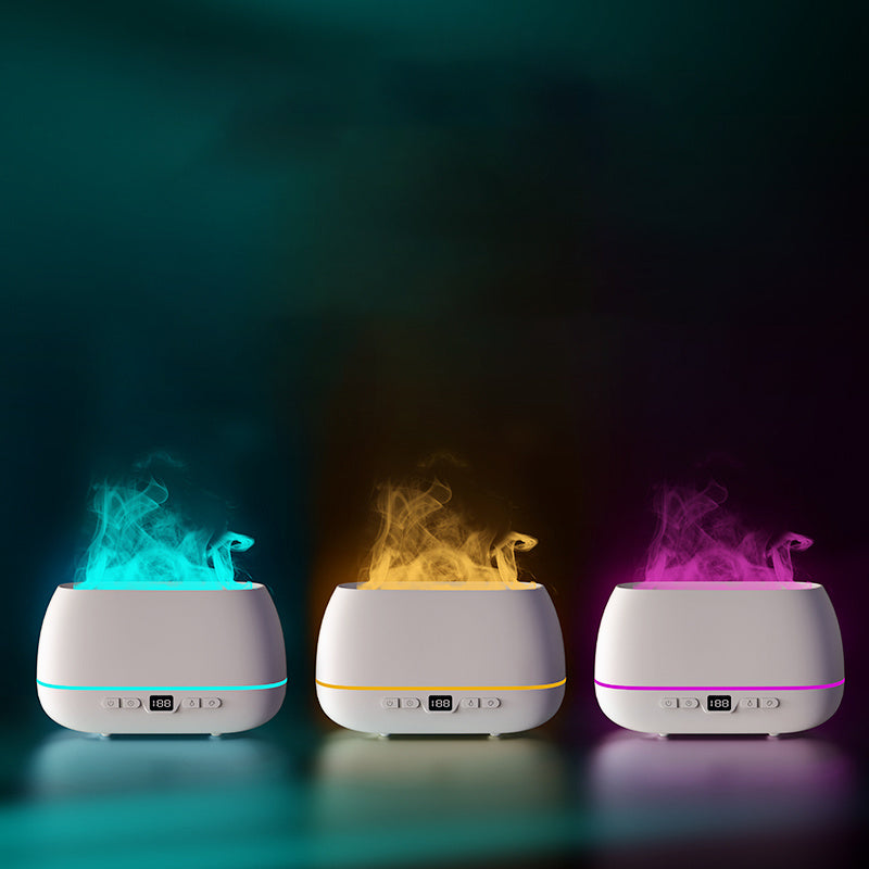 3D Flame Humidifier – 200ml USB Aroma Diffuser