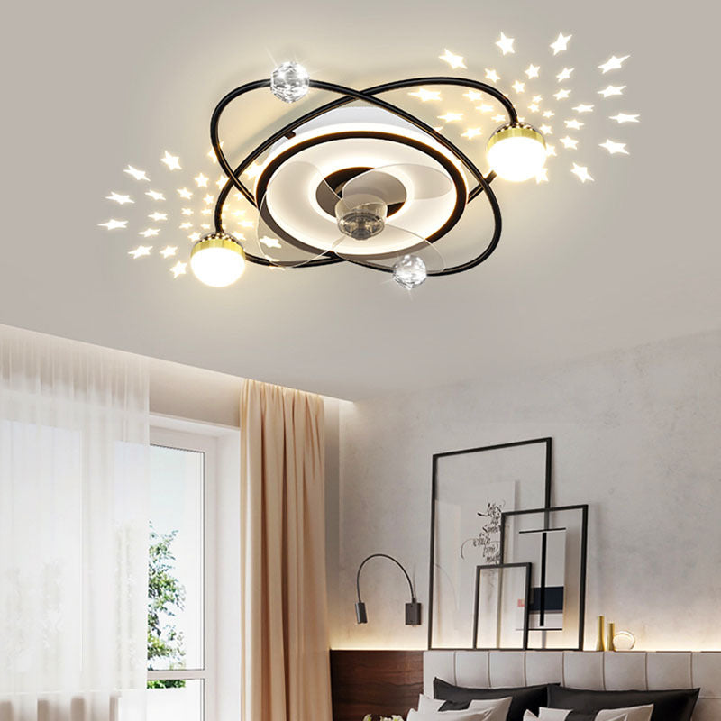 Nordic LED Ceiling Fan Light – Remote Control