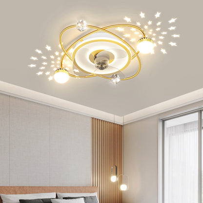 Nordic LED Ceiling Fan Light – Remote Control