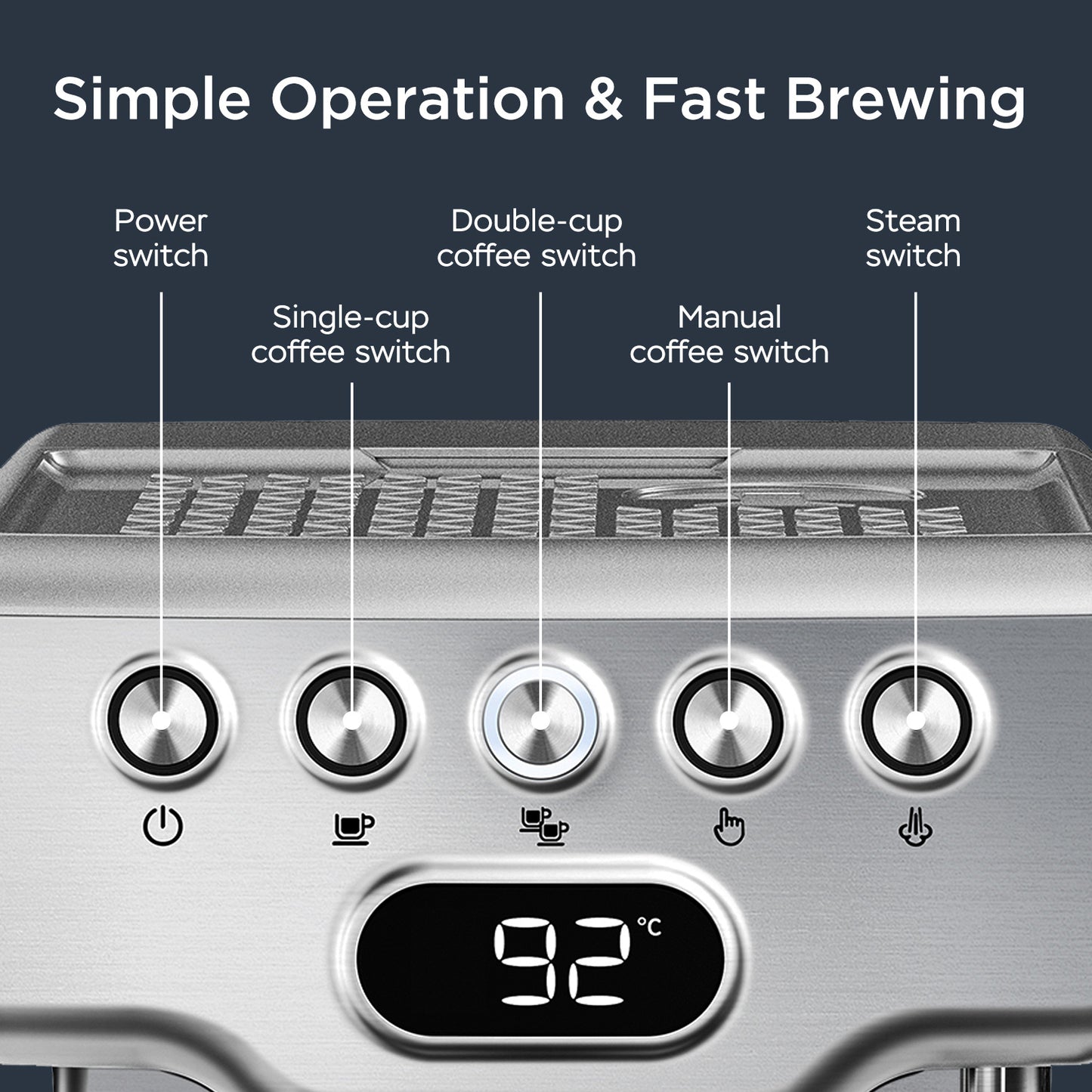 Geek Chef 20-Bar Espresso Machine – Home Barista with Milk Frother