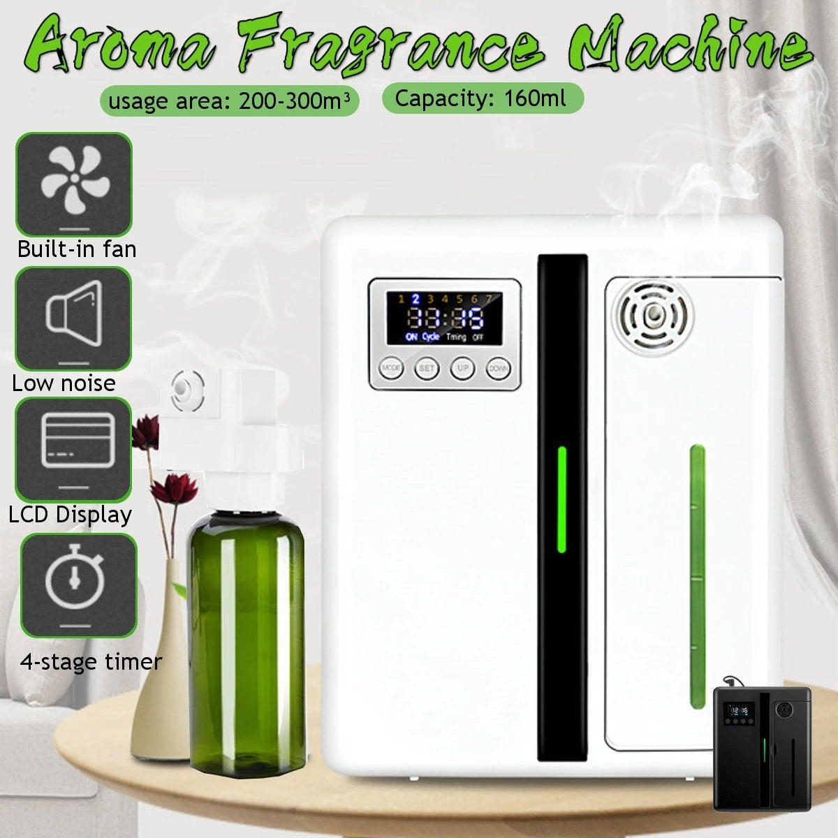 160 ml Smart Scent Diffuser – Waterless Air Aroma Machine