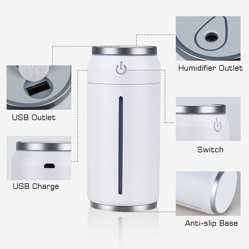 220ml Mini USB Car Humidifier – Aroma Diffuser & Air Purifier