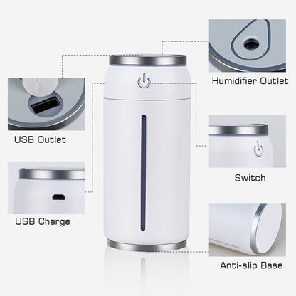 220ml Mini USB Car Humidifier – Aroma Diffuser & Air Purifier